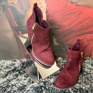 Call It Spring Burgundy Ankle Boots